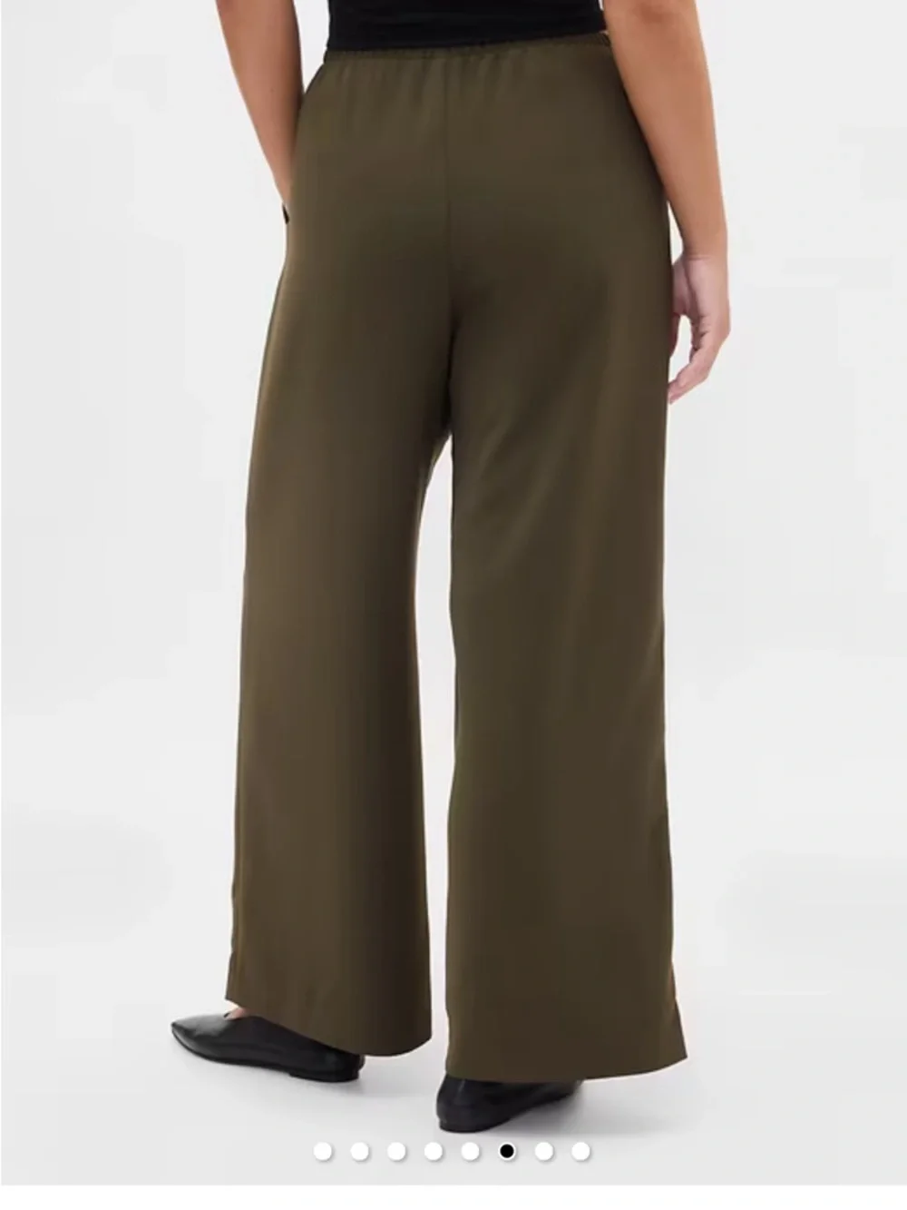 GAP The Easy Pants Wide Leg Pull On Pants NWT Size XS Beige Black Moss Green - Picture 4 of 7